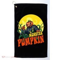 Monster Pumpkin Spooky Halloween Golf Towel thumb 0