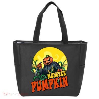 Monster Pumpkin Spooky Halloween Tote Bag