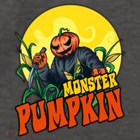 Monster Pumpkin Spooky Halloween Vector Backpack thumb 2