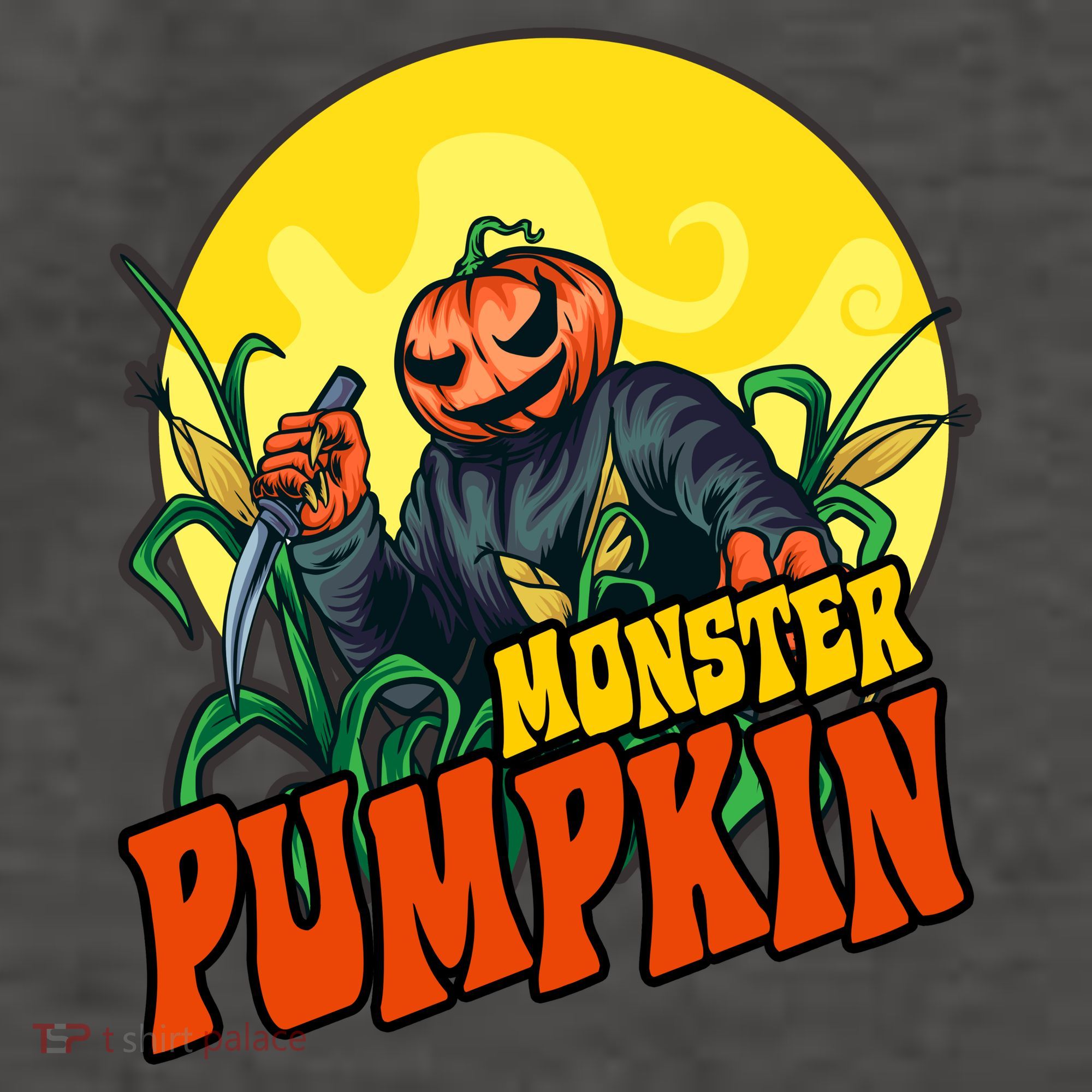 Monster Pumpkin Spooky Halloween Vector Backpack