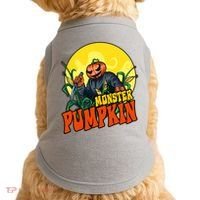 Monster Pumpkin Spooky Halloween Doggie Tank thumb 0