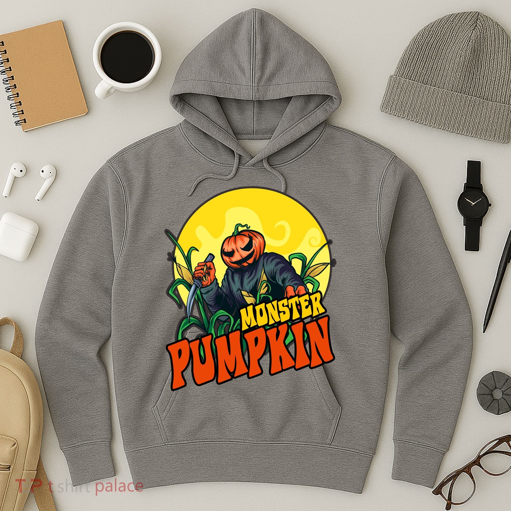 Monster Pumpkin Spooky Halloween Hoodie
