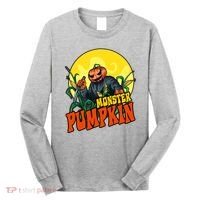 Monster Pumpkin Spooky Halloween Long Sleeve Shirt thumb 0