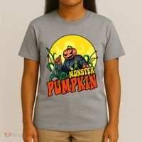 Monster Pumpkin Spooky Halloween T-Shirt thumb 4