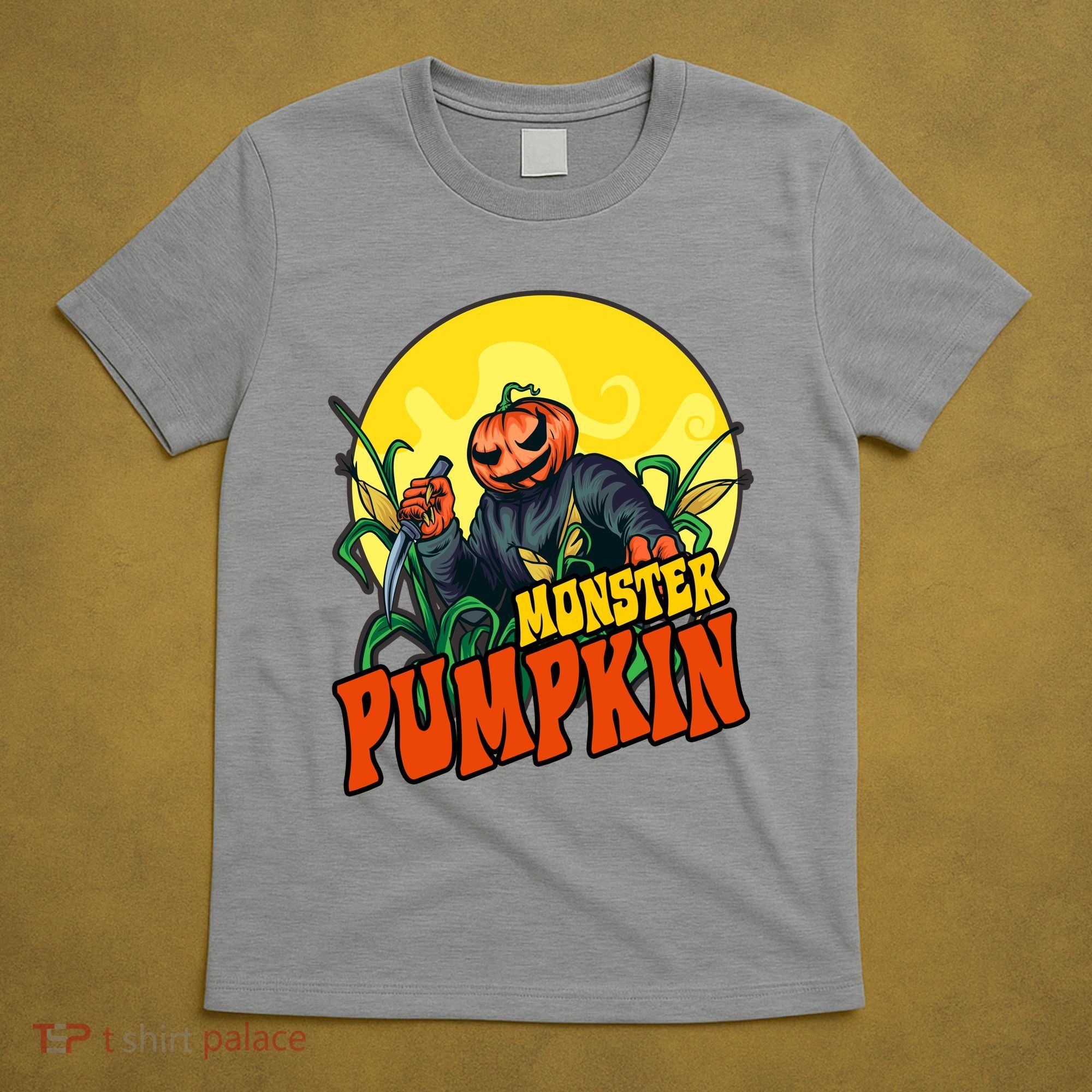 Monster Pumpkin Spooky Halloween T-Shirt