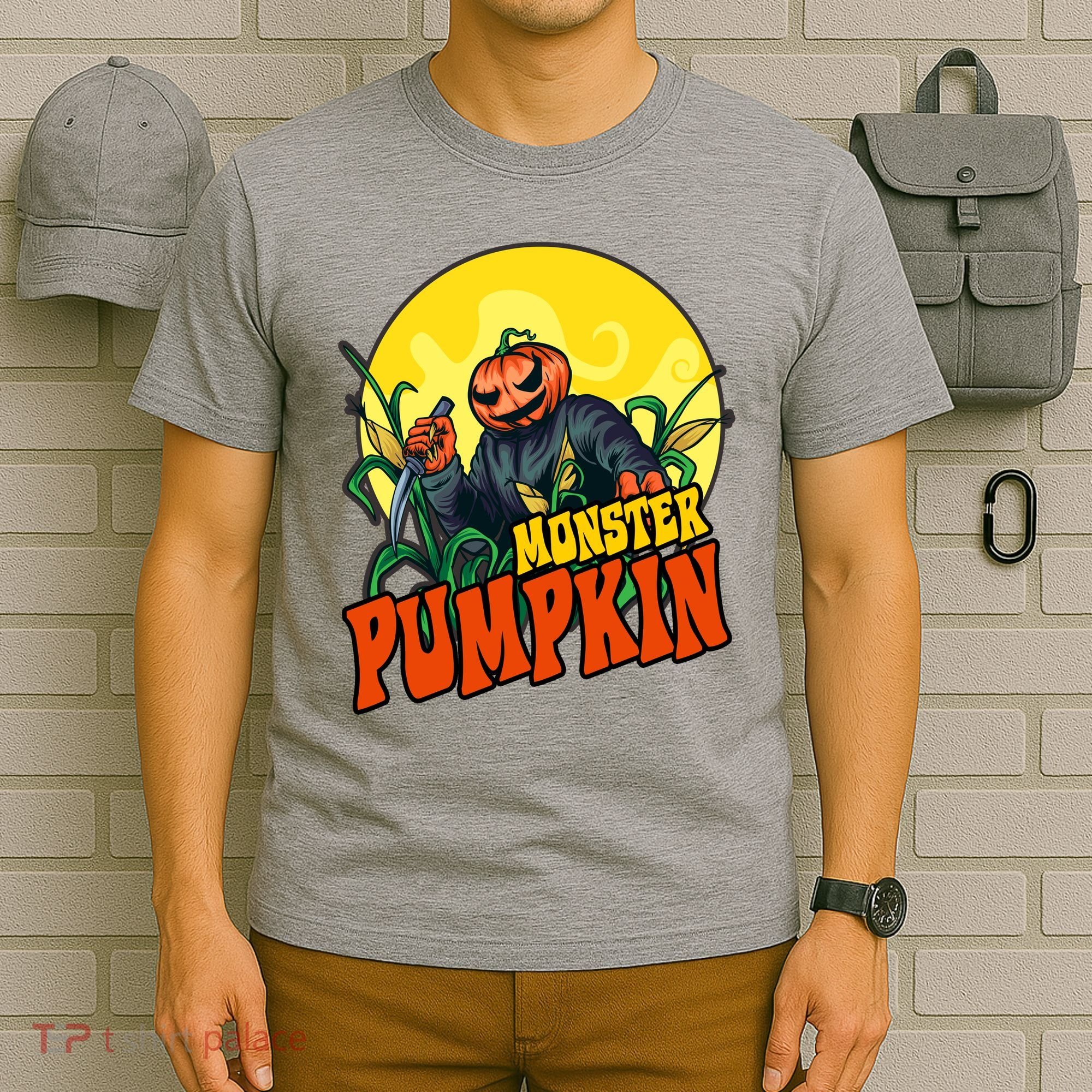 Monster Pumpkin Spooky Halloween T-Shirt