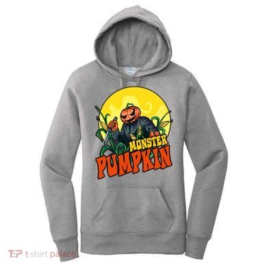 Monster Pumpkin Spooky Halloween Women's Hoodie