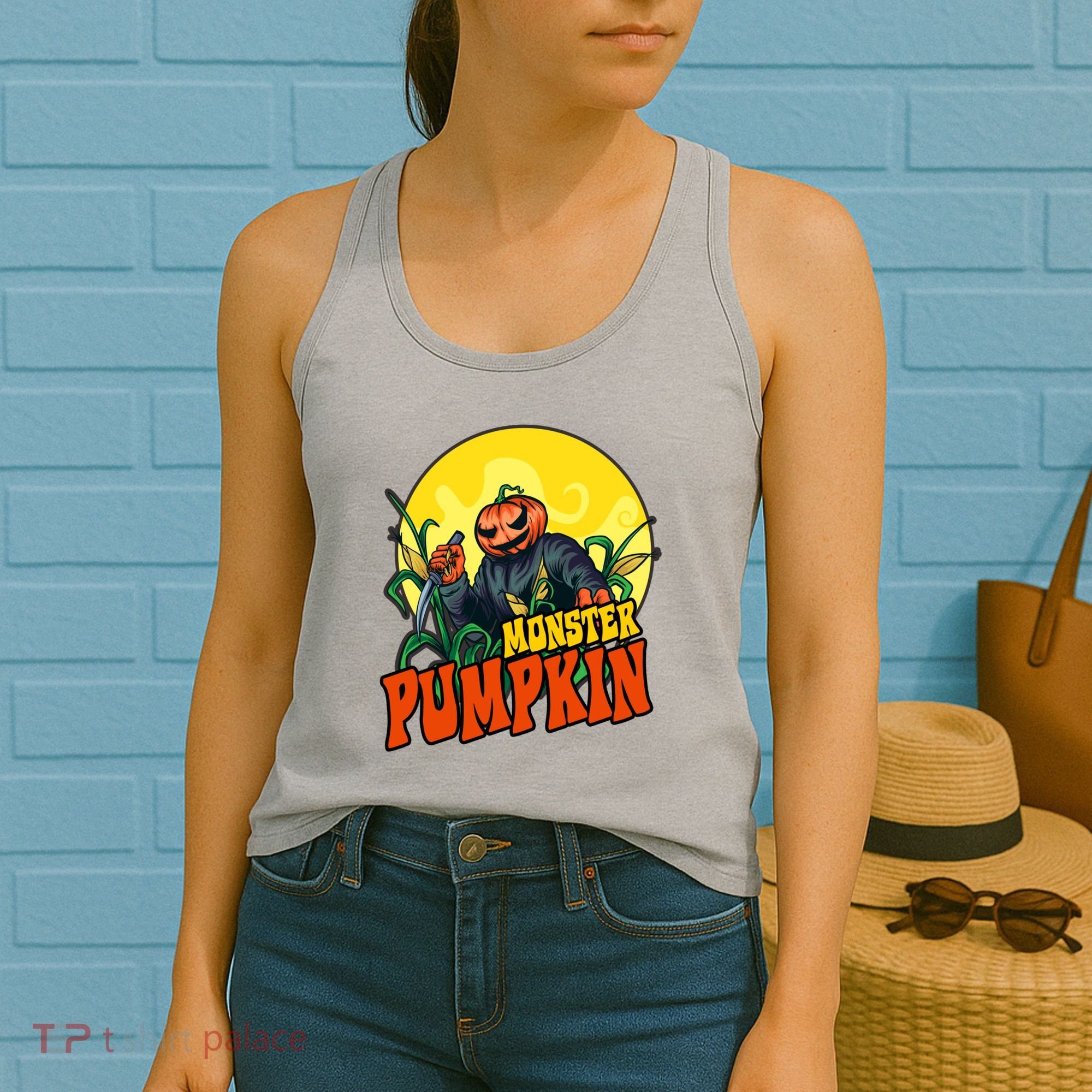 Monster Pumpkin Spooky Halloween Women's Tank Top