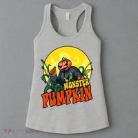 Monster Pumpkin Spooky Halloween Women's Tank Top thumb 3