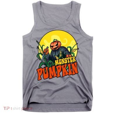 Monster Pumpkin Spooky Halloween Tank Top