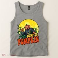 Monster Pumpkin Spooky Halloween Tank Top thumb 2
