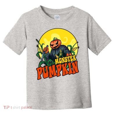 Monster Pumpkin Spooky Halloween Toddler T-Shirt