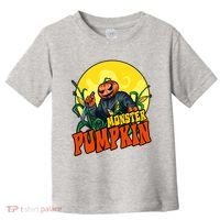 Monster Pumpkin Spooky Halloween Toddler T-Shirt thumb 0