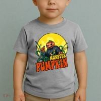 Monster Pumpkin Spooky Halloween Toddler T-Shirt thumb 2