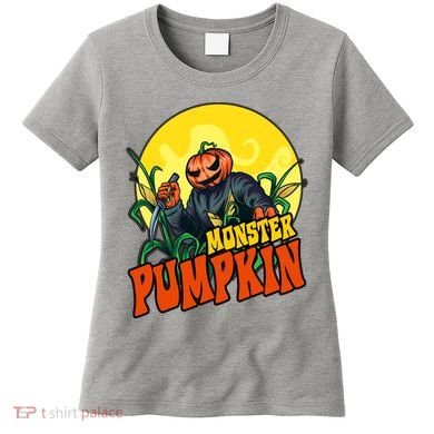 Monster Pumpkin Spooky Halloween Women's T-Shirt