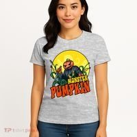 Monster Pumpkin Spooky Halloween Women's T-Shirt thumb 4