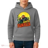 Monster Pumpkin Spooky Halloween Kids Hoodie thumb 4