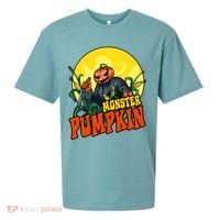 Monster Pumpkin Spooky Halloween Sueded Cloud Jersey T-Shirt thumb 0
