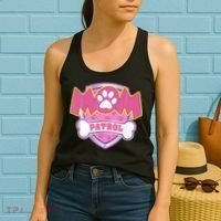 Mom Patrol Shirt Dog Mom Dad Funny Gift Birthday Party Women's Tank Top thumb 2