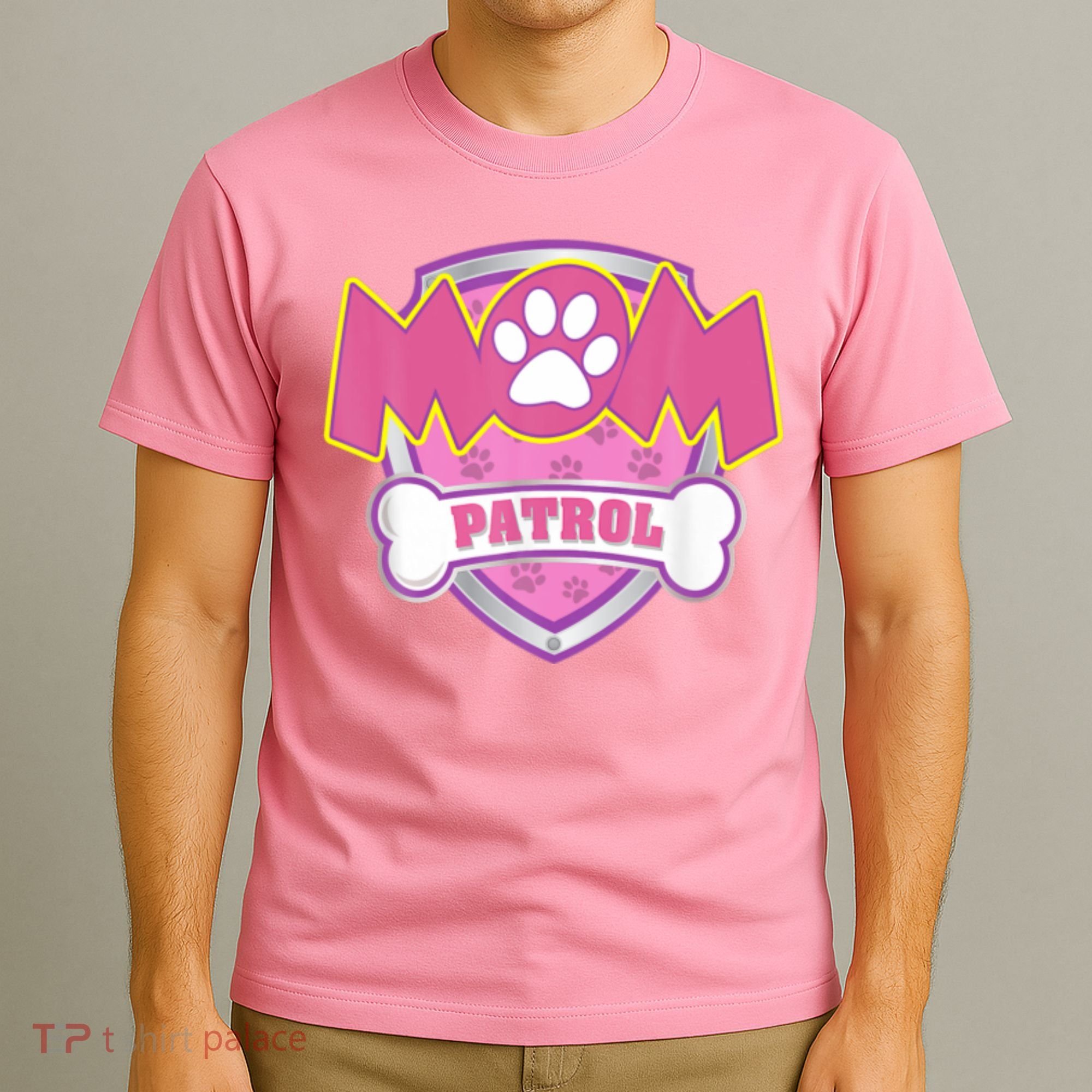 Mom Patrol Shirt Dog Mom Dad Funny Gift Birthday Party T-Shirt