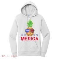 Merica Pineapple Shade Stars And Stripes Funny 4th Of July USA Women's Hoodie thumb 0