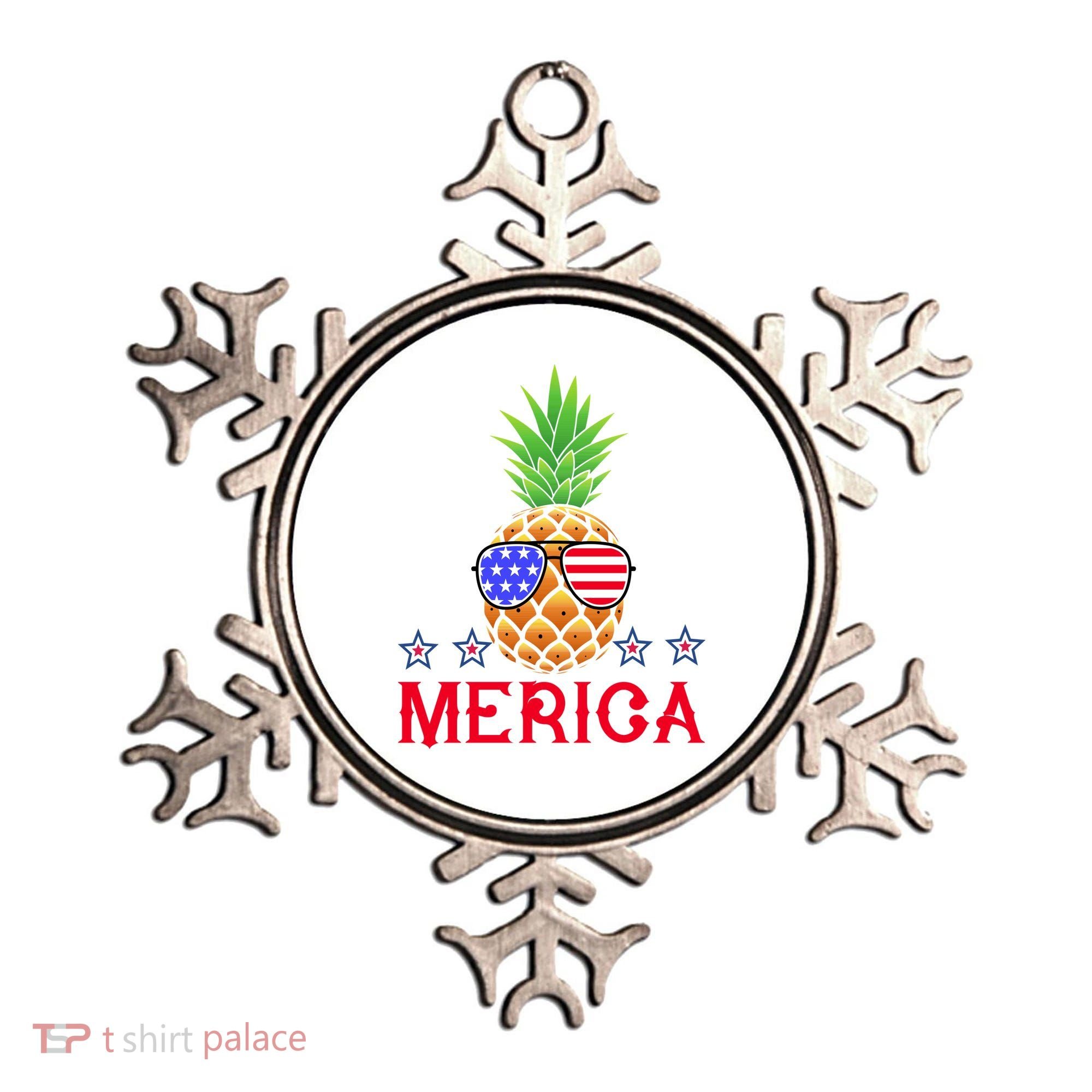 Merica Pineapple Shade Stars And Stripes Funny 4th Of July USA Ornament