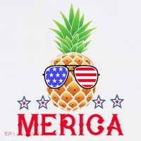 Merica Pineapple Shade Stars And Stripes Funny 4th Of July USA Women's Tank Top thumb 5