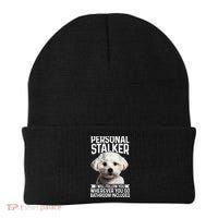 Maltese Personal Stalker Funny Cute Dog Maltese Mom Beanie thumb 0