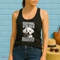 Maltese Personal Stalker Funny Cute Dog Maltese Mom Women's Tank Top thumb 2
