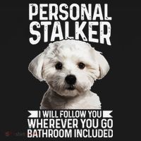 Maltese Personal Stalker Funny Cute Dog Maltese Mom Women's Tank Top thumb 5