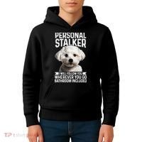 Maltese Personal Stalker Funny Cute Dog Maltese Mom Kids Hoodie thumb 4