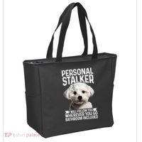Maltese Personal Stalker Funny Cute Dog Maltese Mom Tote Bag thumb 2