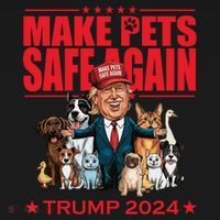 Make Pets Safe Again Trump 2024 Funny Cartoon Toddler Hoodie thumb 2