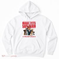 Make Pets Safe Again Trump 2024 Funny Cartoon Hoodie thumb 0
