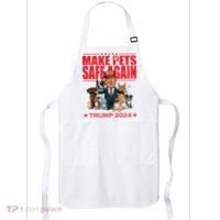 Make Pets Safe Again Trump 2024 Funny Cartoon Apron thumb 0