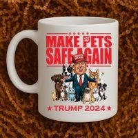 Make Pets Safe Again Trump 2024 Funny Cartoon Coffee Mug thumb 2