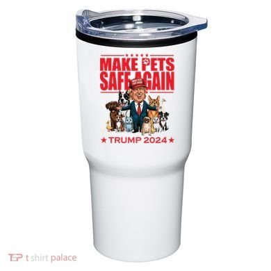 Make Pets Safe Again Trump 2024 Funny Cartoon Tumbler