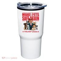 Make Pets Safe Again Trump 2024 Funny Cartoon Tumbler thumb 0
