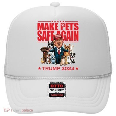 Make Pets Safe Again Trump 2024 Funny Cartoon Hat