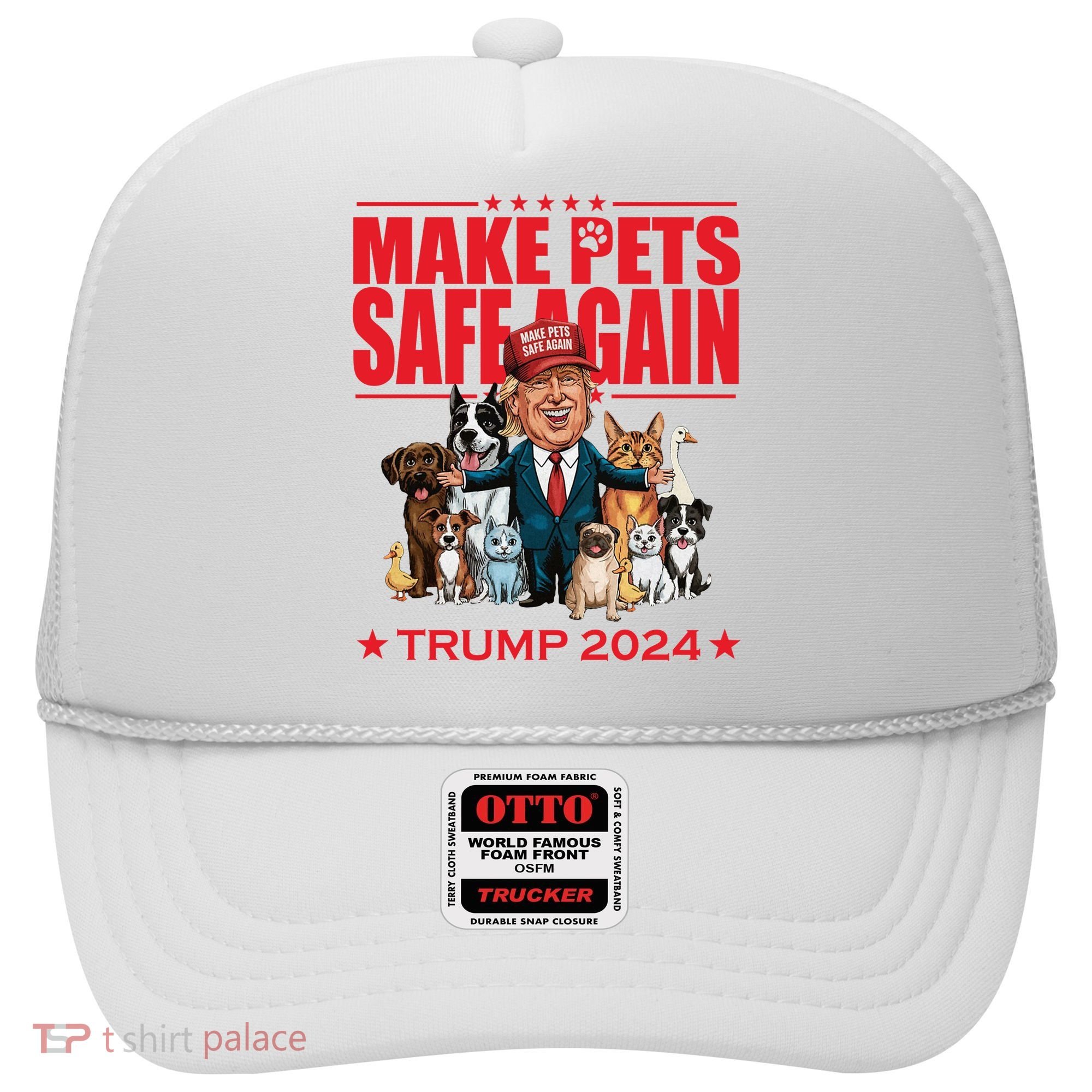 Make Pets Safe Again Trump 2024 Funny Cartoon Hat