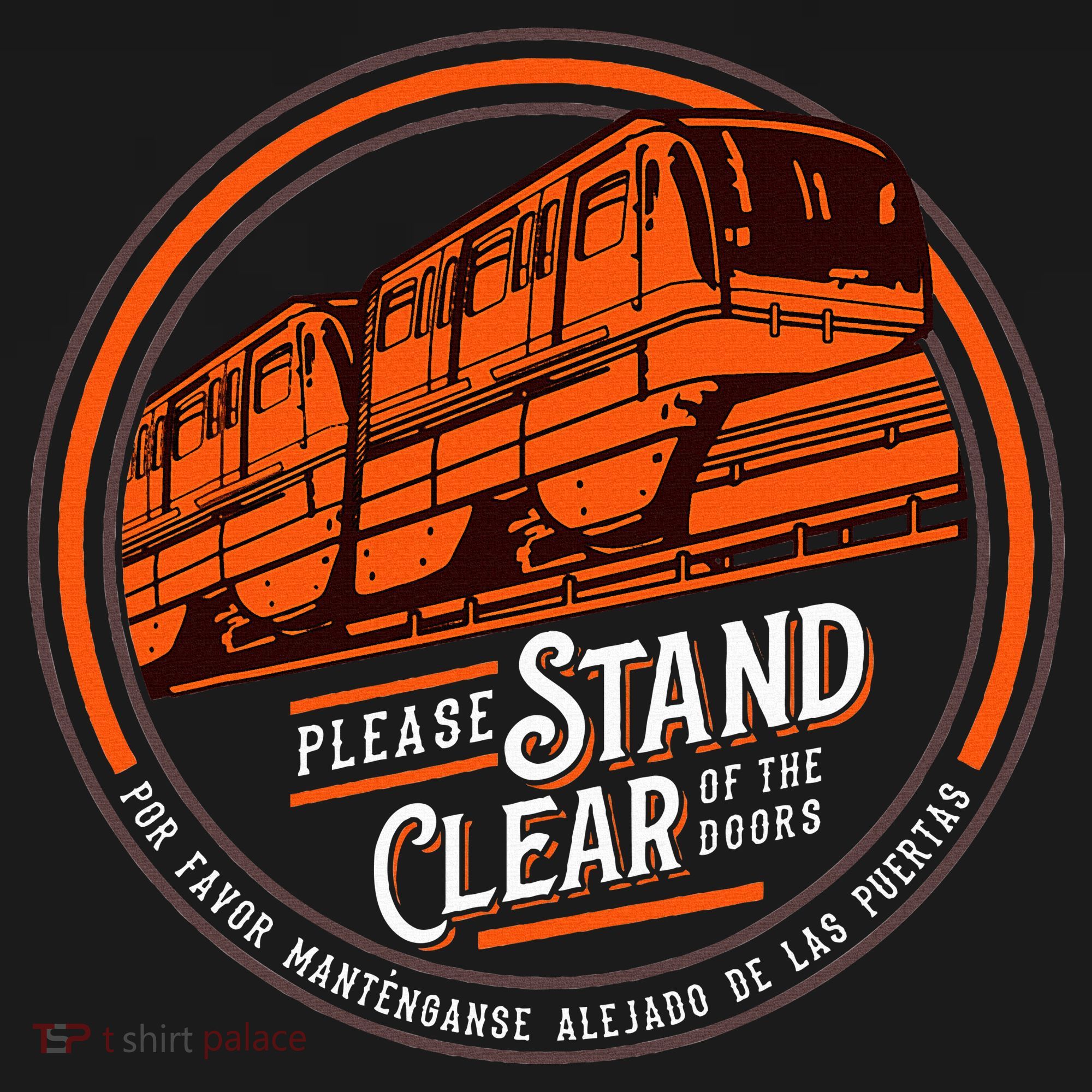 Monorail Please Stand Clear Of The D.O.O.R.S English Spanish Hoodie
