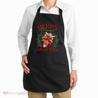 Merry Principal Social Club Pencil Coquette Bow Teacher Xmas Apron thumb 2