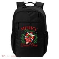 Merry Principal Social Club Pencil Coquette Bow Teacher Xmas Backpack thumb 0
