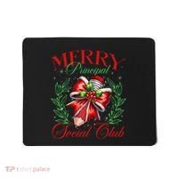 Merry Principal Social Club Pencil Coquette Bow Teacher Xmas Mousepad thumb 0
