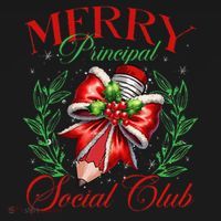 Merry Principal Social Club Pencil Coquette Bow Teacher Xmas Baby Bodysuit thumb 2
