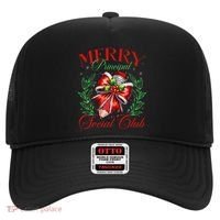 Merry Principal Social Club Pencil Coquette Bow Teacher Xmas Hat thumb 0