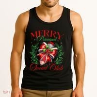 Merry Principal Social Club Pencil Coquette Bow Teacher Xmas Tank Top thumb 3