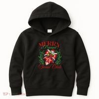 Merry Principal Social Club Pencil Coquette Bow Teacher Xmas Kids Hoodie thumb 0