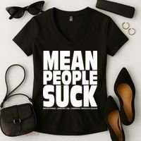 Mean People Suck Energy Midwest Usa Un Nostalgia Dealer Women's V-Neck T-Shirt thumb 2