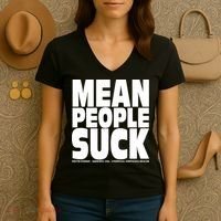 Mean People Suck Energy Midwest Usa Un Nostalgia Dealer Women's V-Neck T-Shirt thumb 3